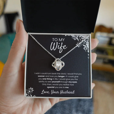 To My Wife - Love Knot Necklace - Gift Set - SLPMAE0007 - Sunshine Letters Co